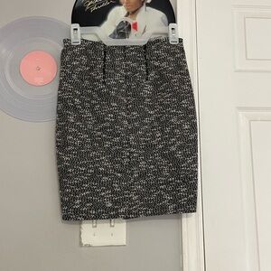 Ann Taylor Black and White Pencil Skirt